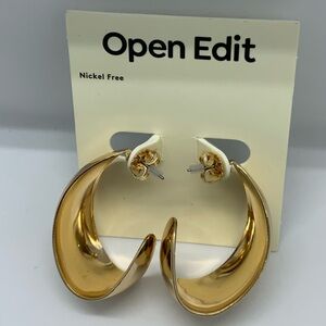Open Edit Gold Hoop Earrings